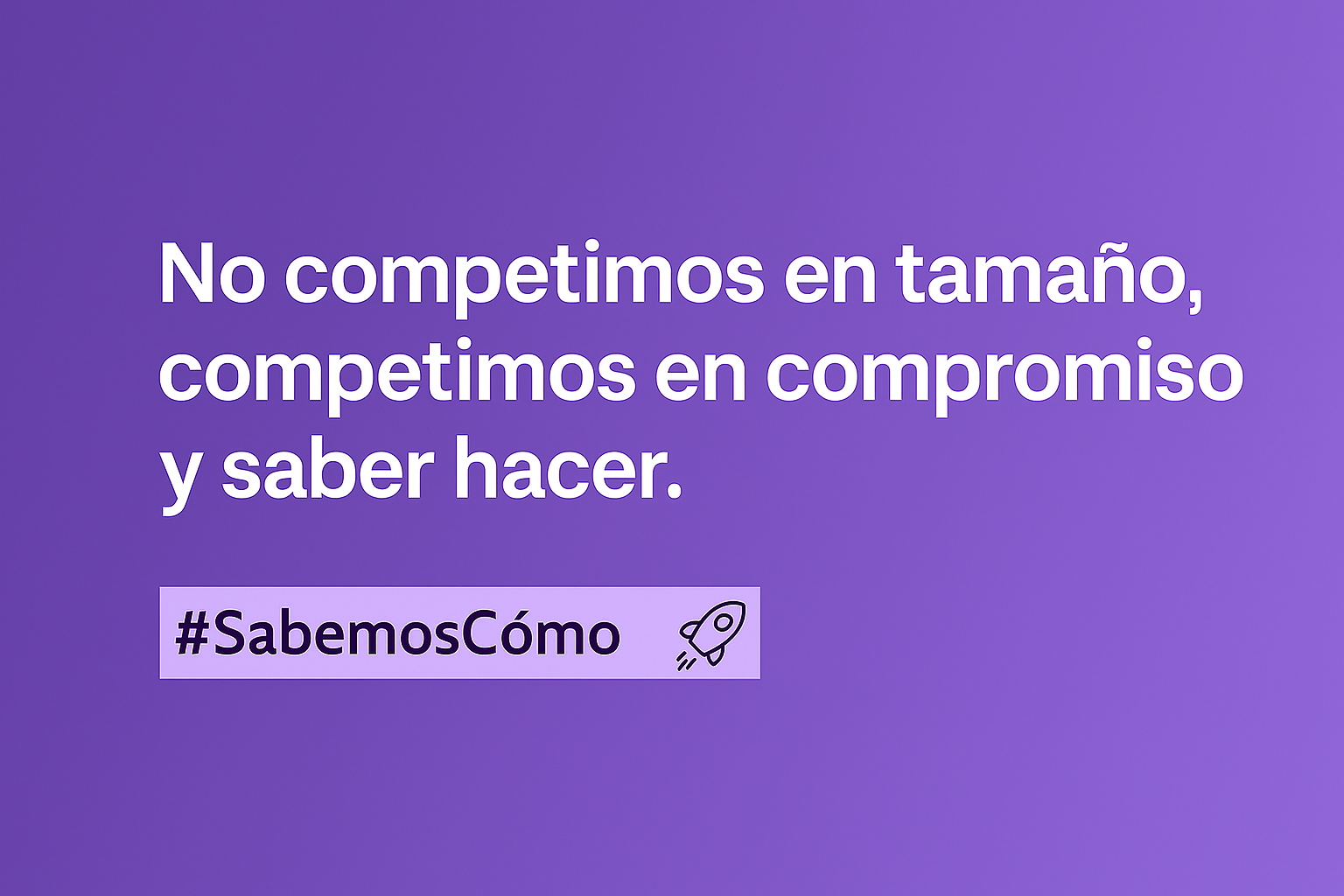 Sabemos como guiarte